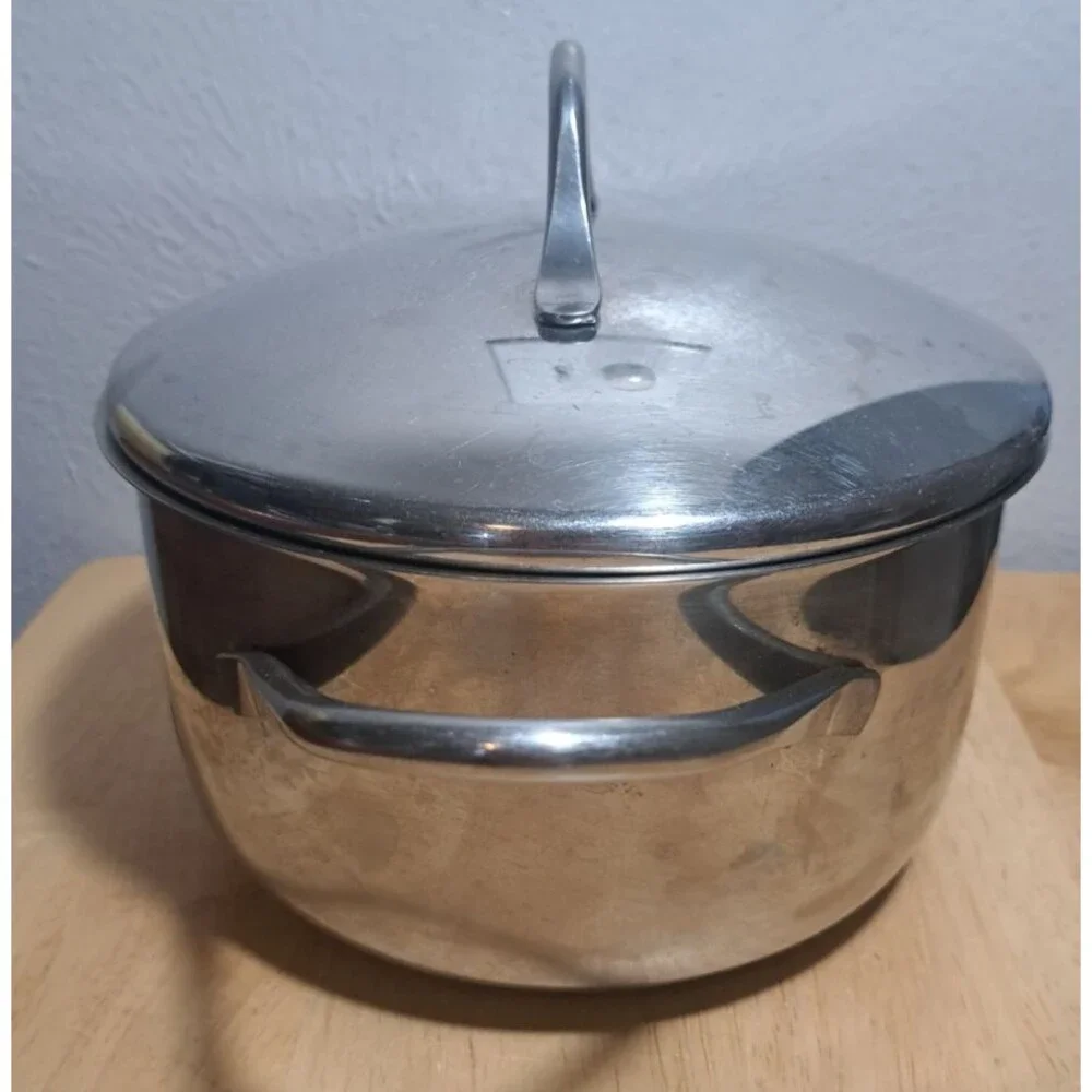 Barazzoni Stainless Steel 18/10 Stockpot 018 2qt Made In Italy Pot with Lid